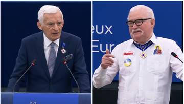 Historyczna ceremonia w Strasburgu. Lech Wałęsa i Jerzy Buzek odznaczeni
