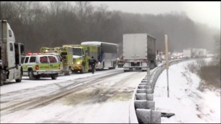 Zima zaatakowała w USA. Wypadek z udziałem 59 aut w Pensylwanii
