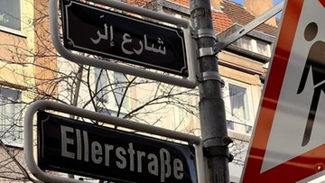 Pierwsza tabliczka z nazwą ulicy po arabsku w Niemczech
