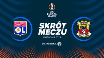Grafika zapowiadająca skrót meczu Ligi Europy pomiędzy Olympique Lyon a Go Ahead Eagles, z datą 11 grudnia 2025.