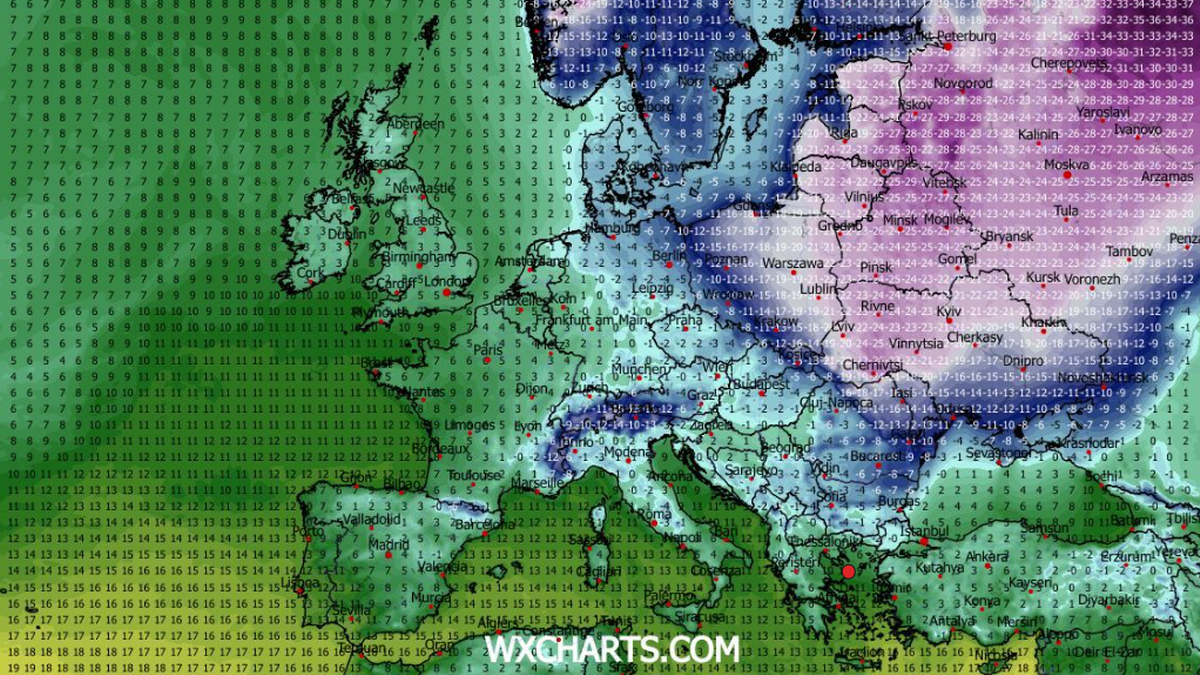 Mroźne powietrze z Rosji dotrze do Polski, przynosząc dwudziestostopniowe mrozy