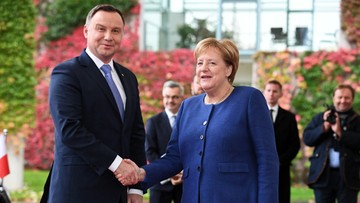 Prezydent Duda spotkał się "w cztery oczy" z kanclerz Merkel