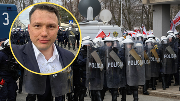 Mówi, że dostał gazem na proteście. Obwinia policję 