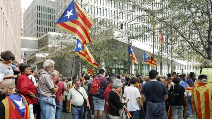 Trwa protest zwolenników niepodległości Katalonii