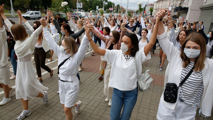 Protesty na Białorusi. Kobiety wyszły na ulice