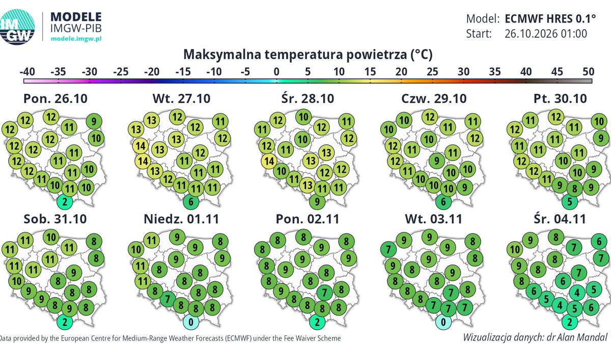 Fala chłodu obejmie całą Polskę - z czasem w listopadzie wszędzie będzie już poniżej 10 stopni
