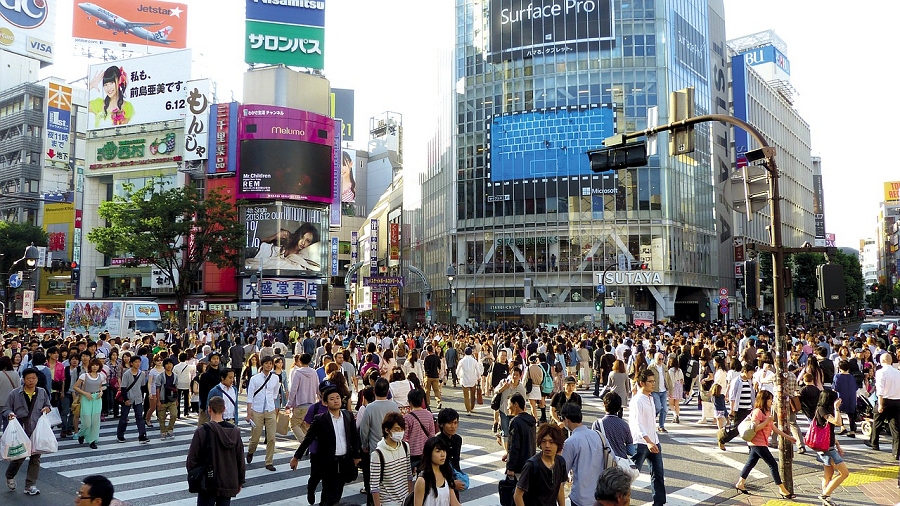 Skrzyżowanie Shibuya, serce Tokio. Fot. Max Pixel.