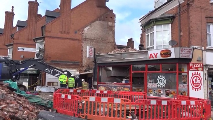 Aresztowano mężczyznę w związku z eksplozją budynku w Leicester