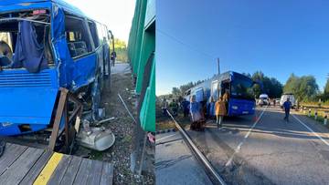 Tragiczny wypadek w Rosji. Autobusem z turystami wjechał wprost pod pociąg