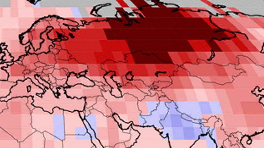 Anomalie temperatury powietrza na świecie od stycznia do kwietnia 2020 roku. Fot. NOAA.
