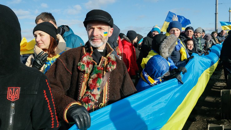 "Nie zrezygnujemy z Donbasu". Prezydent Poroszenko podczas Dnia Jedności Ukrainy