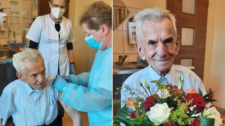 Najstarszy Polak zaszczepił się na koronawirusa. Ma 111 lat