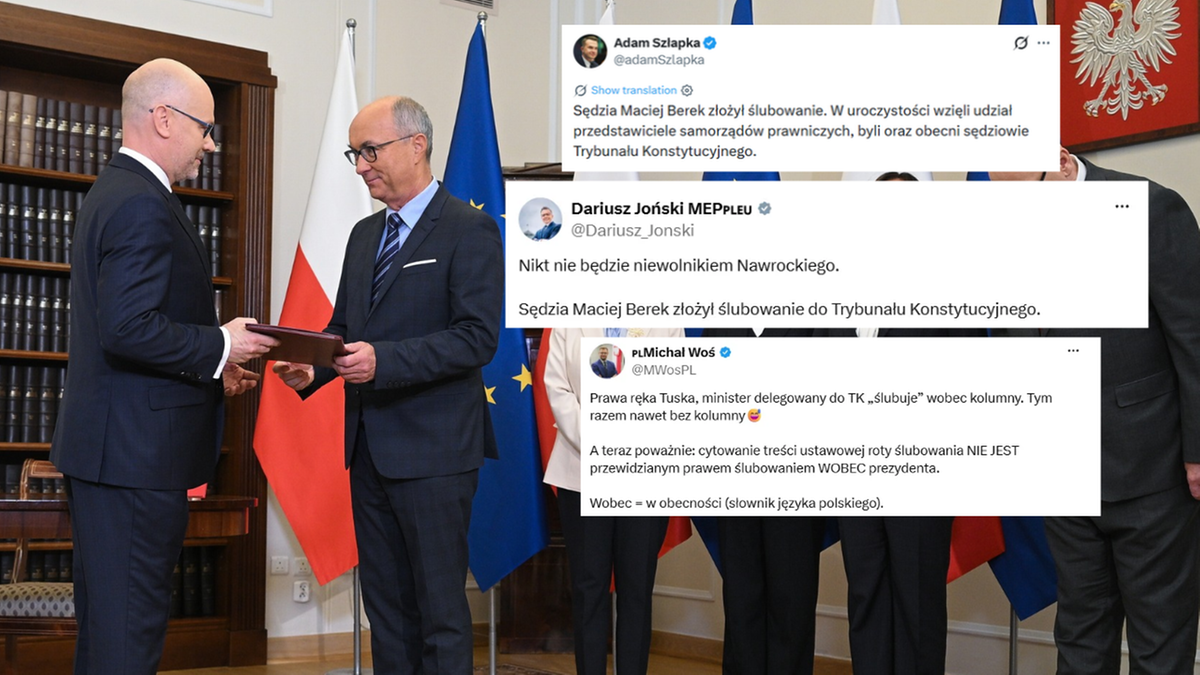 Lawina komentarzy po ślubowaniu Berka. Polityczny podział ws. uroczystości