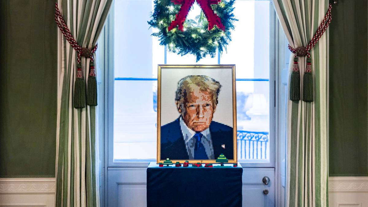 Portret Donalda Trumpa z klocków Lego