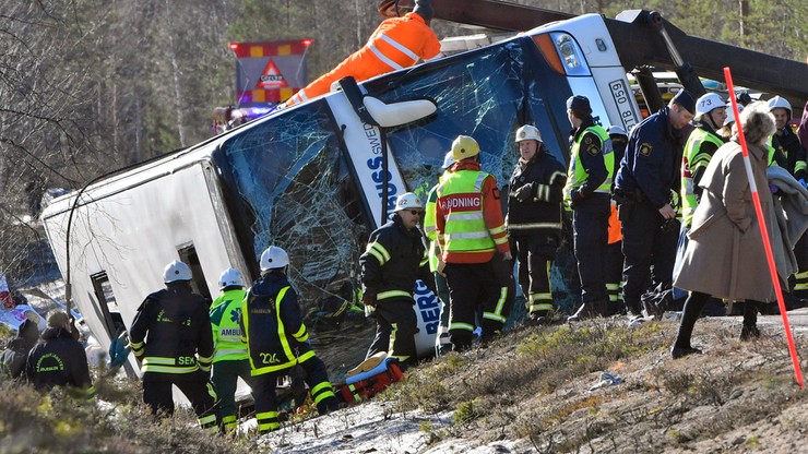 Szwecja: wypadek autokaru z dziećmi. Nie żyją trzy osoby