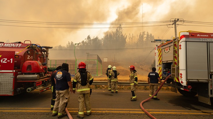 Chile. Co najmniej 23 ofiary pożarów lasów. Stan klęski żywiołowej