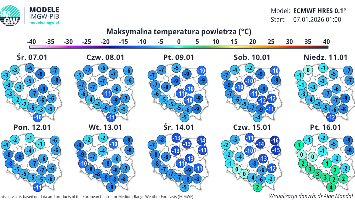 Według najnowszych prognoz na zauważalne ocieplenie być może będziemy musieli poczekać do co najmniej połowy stycznia