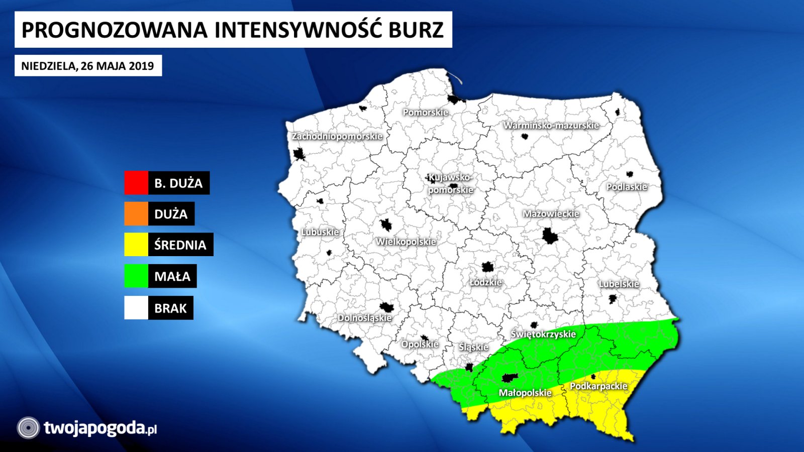 Uwaga! Ostrzeżenie przed burzami