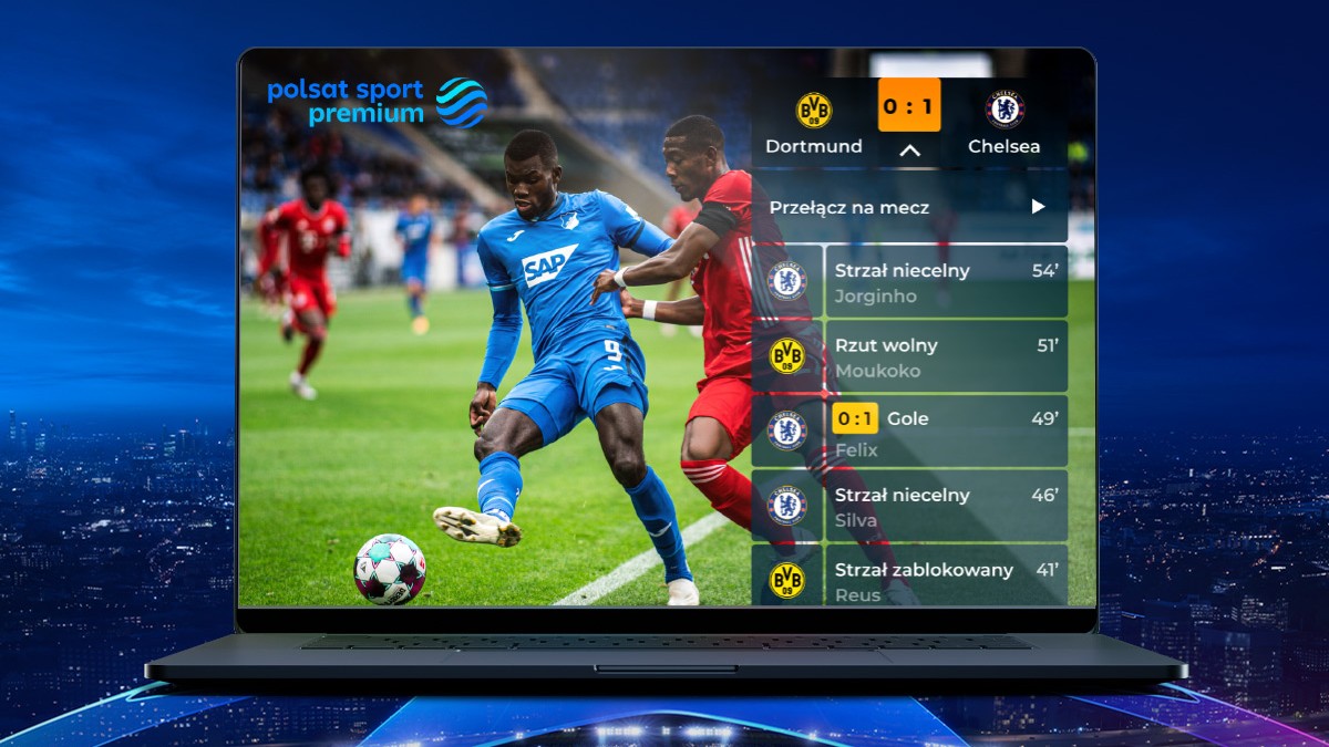 Tryb statystyk sportowych we wszystkich meczach Ligi Mistrzów UEFA. Nowa interaktywna funkcja w Polsat Box Go