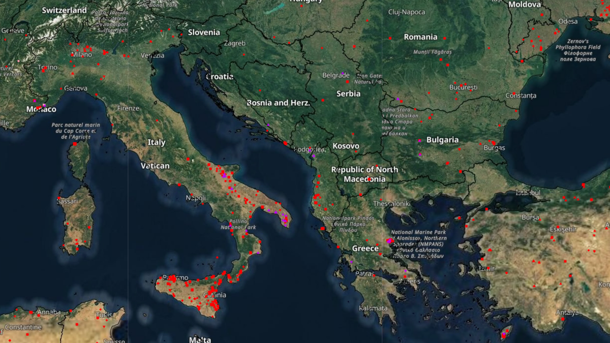 Gdzie są pożary w Europie? Sytuacja w Grecji, na Korfu, Rodos, we Włoszech, na Sycylii i w Turcji