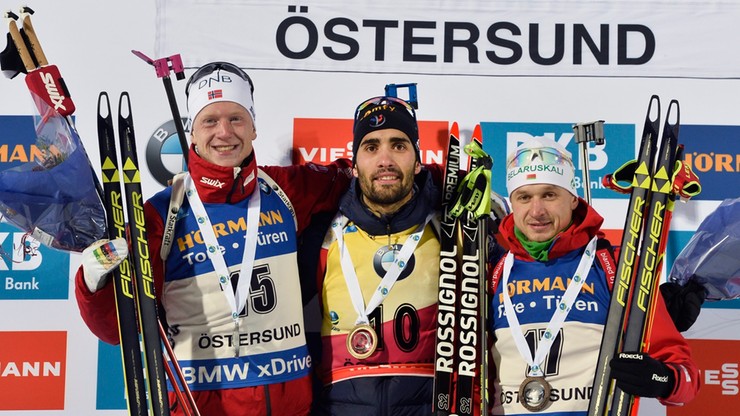 PŚ w biathlonie: Fourcade bezkonkurencyjny na 20 km w Oestersund