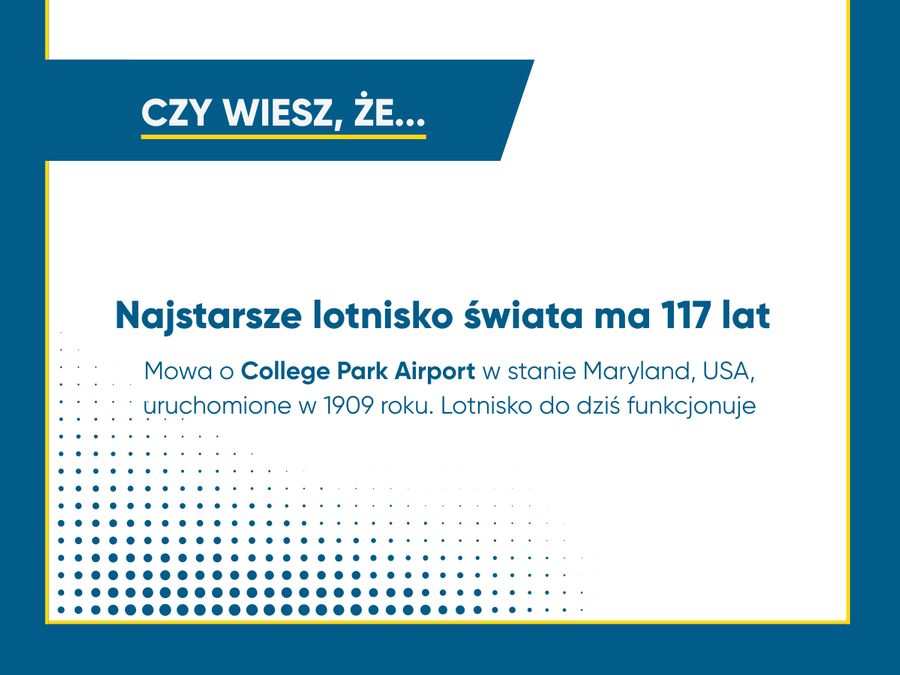 Najstarsze lotnisko świata ma 117 lat