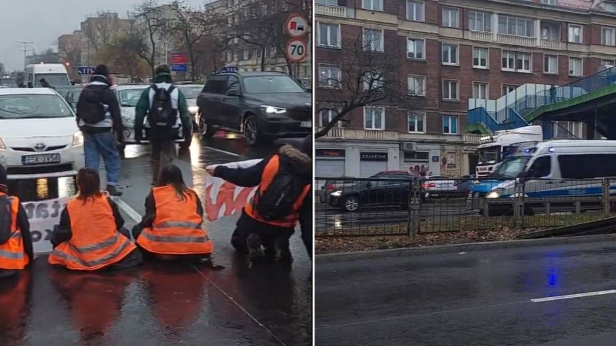 Kolejny raz zablokowali ulicę Warszawy. Interweniowała policja