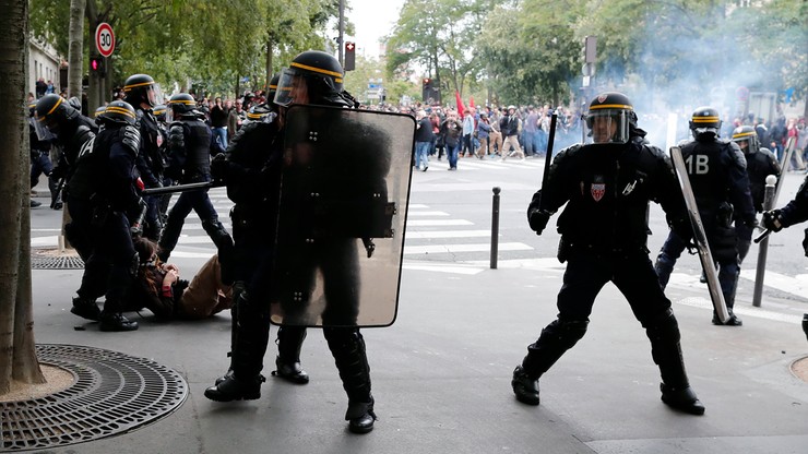 Blisko 200 demonstracji we Francji. Przeciwko reformie prawa pracy prezydenta Macrona