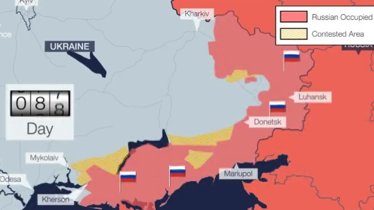 Wojna w Ukrainie. Setny dzień inwazji. Tak kształtowała się sytuacjach na frontach, jest wideo