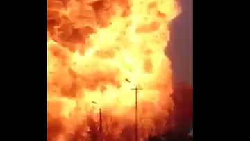 Wybuchy na stacji benzynowej w Topólce. Eksplodowały zbiorniki i butle z gazem