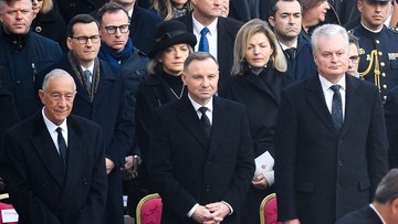 Prezydent Duda i premier Morawiecki na pogrzebie Benedykta XVI