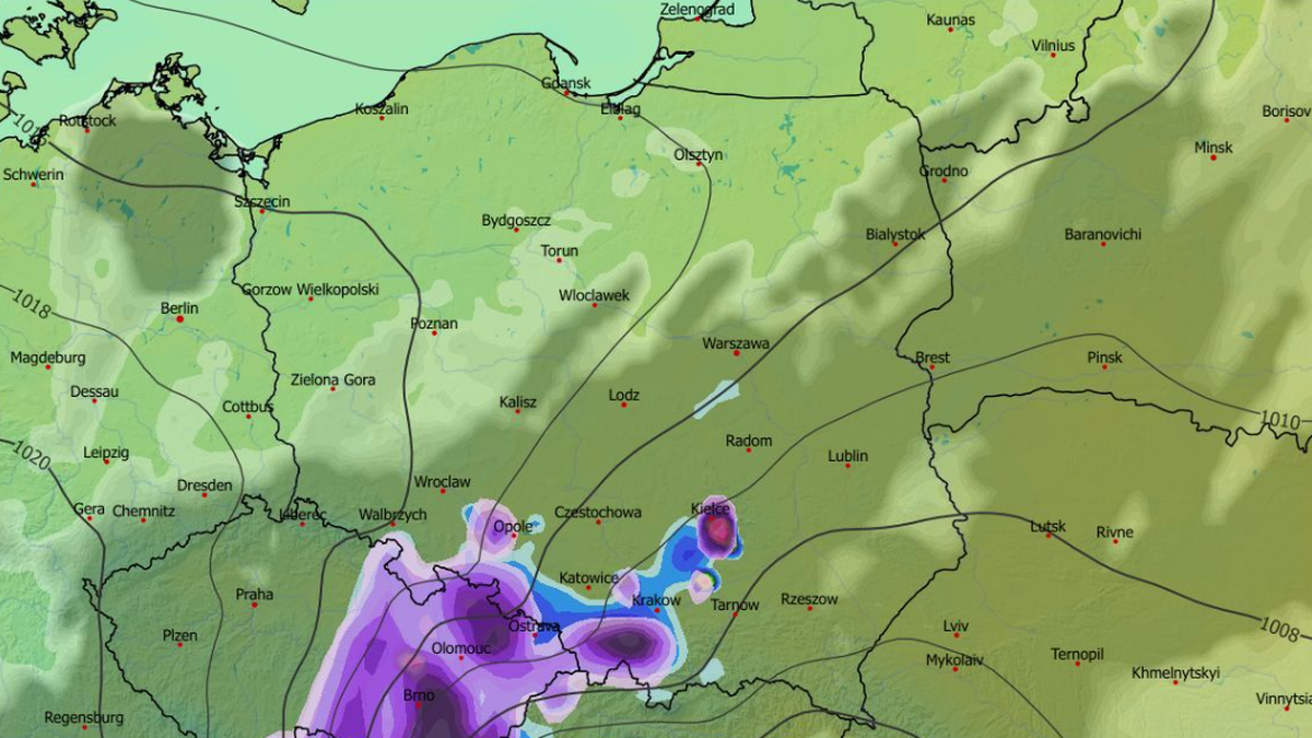 Piątek będzie mokry w wielu miejscach, zwłaszcza w południowym zachodzie