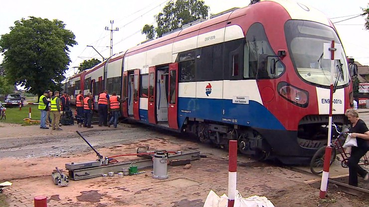 Wypadek na przejeździe kolejowym w Grodzisku Mazowieckim