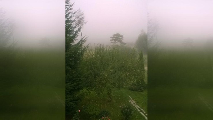 Mgła gęsta jak mleko nad Podkarpaciem