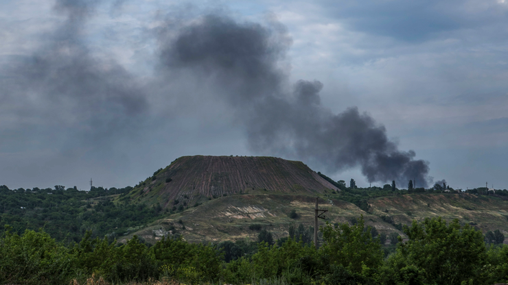 Wojna w Ukrainie. Potężny wybuch w Siewierodoniecku. "Kłęby różowego dymu"