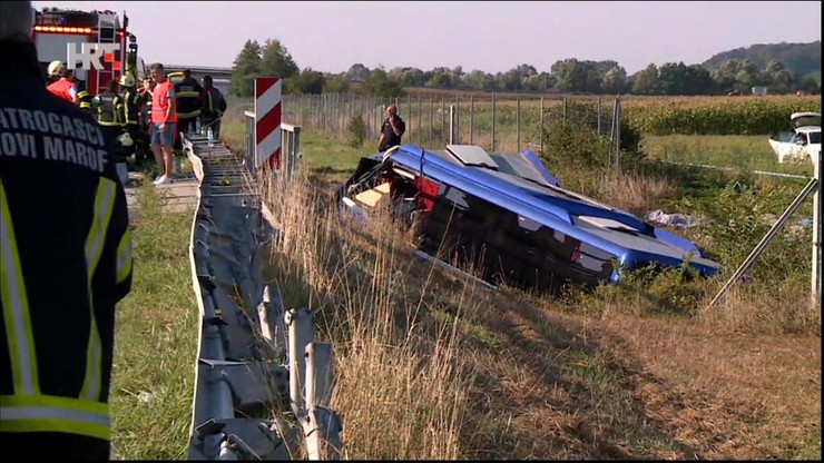Wypadek polskiego autokaru w Chorwacji. Ambasada RP w Zagrzebiu uruchomiła infolinię dla rodzin