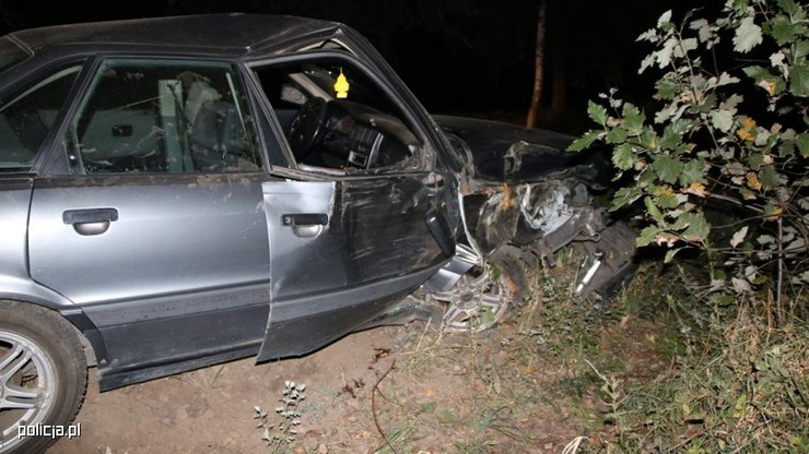 Audi uderzyło w drzewo. Ranną pasażerkę mężczyźni porzucili na polu. Kobieta zmarła
