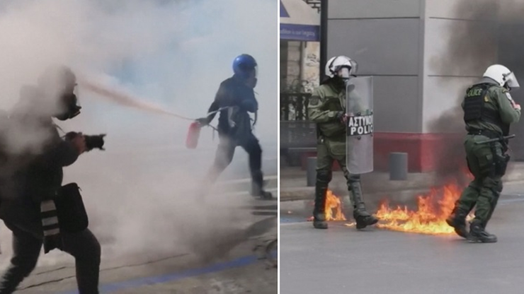 Grecja: Protesty i starcia z policją po katastrofie kolejowej. Premier przeprosił naród
