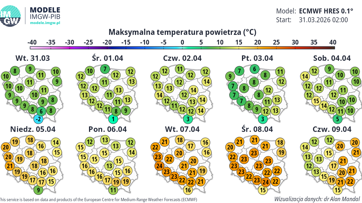 Pogoda przed Wielkanocą 2026 nie wszędzie będzie przyjazna - wynika z prognoz IMGW