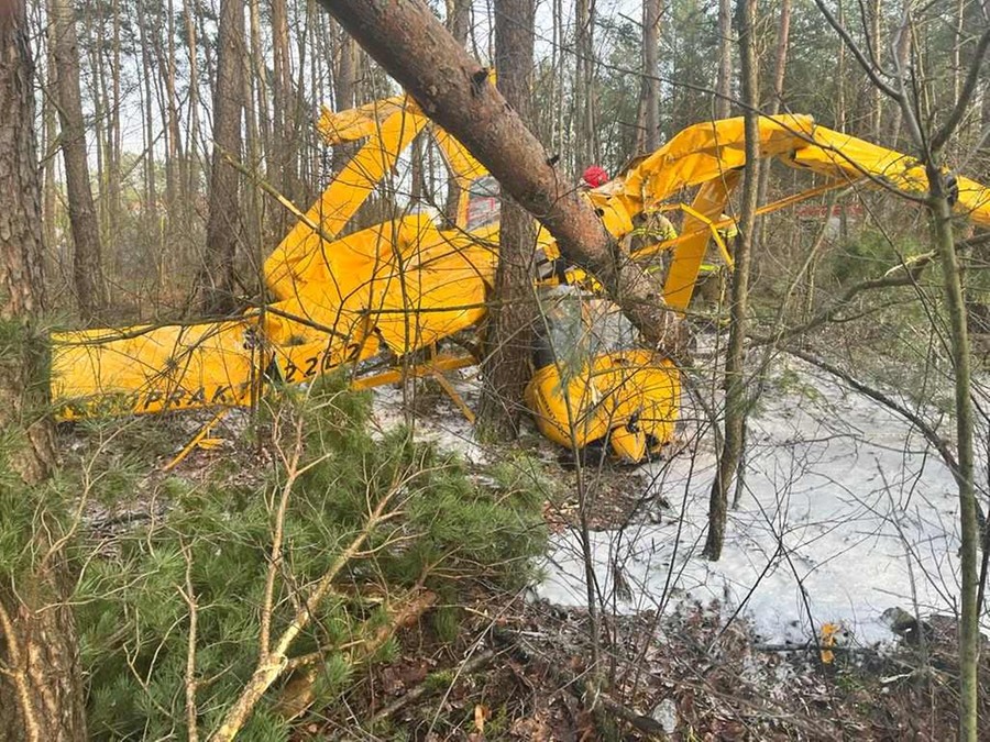 Wypadek samolotu w Słonawach