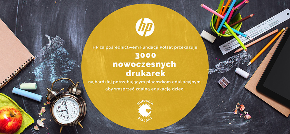 HP wraz z Fundacją Polsat przekaże polskim szkołom i placówkom oświatowo-wychowawczym 3000 drukarek o wartości ok. 2,6 miliona zł