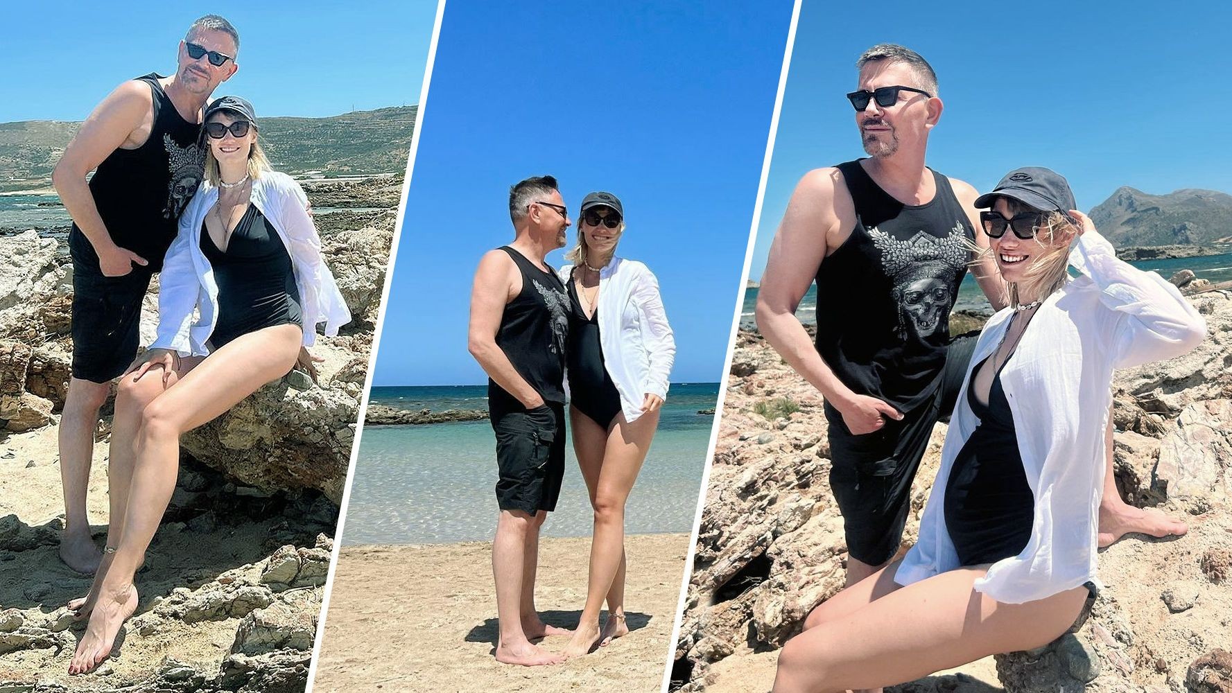 Krzysztof Ibisz z żoną na słonecznych wakacjach w Grecji