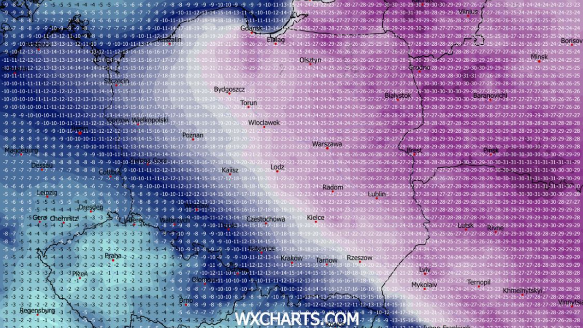 Bardzo silny mróz na północy i wschodzie utrzyma się również w przyszłym tygodniu. Alerty IMGW z tego powodu utrzymają się do środy