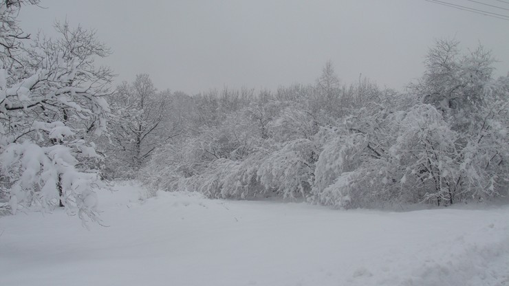 W Jodłówce na Podkarpaciu wciąż leży śnieg