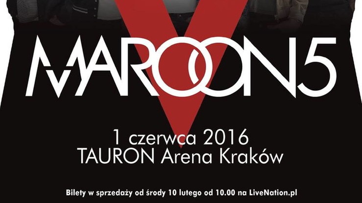 Maroon 5 po raz pierwszy w Polsce. W czerwcu zagrają koncert w Krakowie