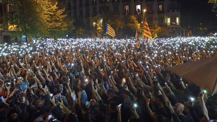 W Katalonii manifestowali zwolennicy jedności Hiszpanii