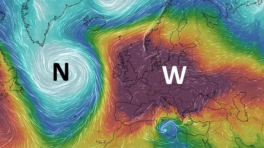 22.02.2019 10:00 Potężny wyż nad Polską i głęboki niż nad Atlantykiem. Padają rekordy ciśnienia i temperatury