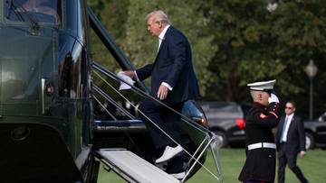 Stanowisko strzeleckie w miejscu lądowania Trumpa. Trwają poszukiwania