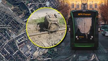 Z tramwaju wypadł silnik. Zaskakujące sceny w Poznaniu
