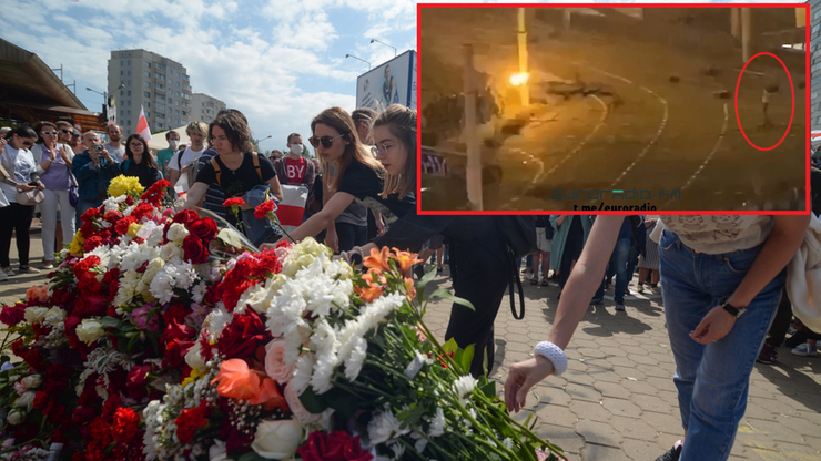 Śmierć demonstranta w Mińsku zarejestrowała kamera [DRASTYCZNE WIDEO]